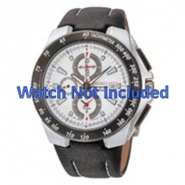 Bracelet de montre Seiko 7T62-0HG0 / SNAB11P1 / 4LK9JB / 7T94 0AR0 / Cuir Noir 13mm